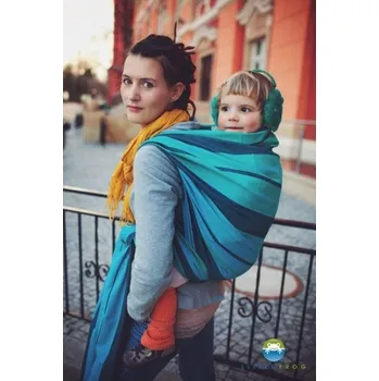 Šátek na nošení dítěte Little Frog Chryscolla merino - délka 4,2m