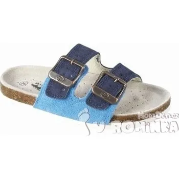 Dívčí baleríny Pantofle dětská Big Fish modrá+tm.modrá FT-513-13-09 - 28