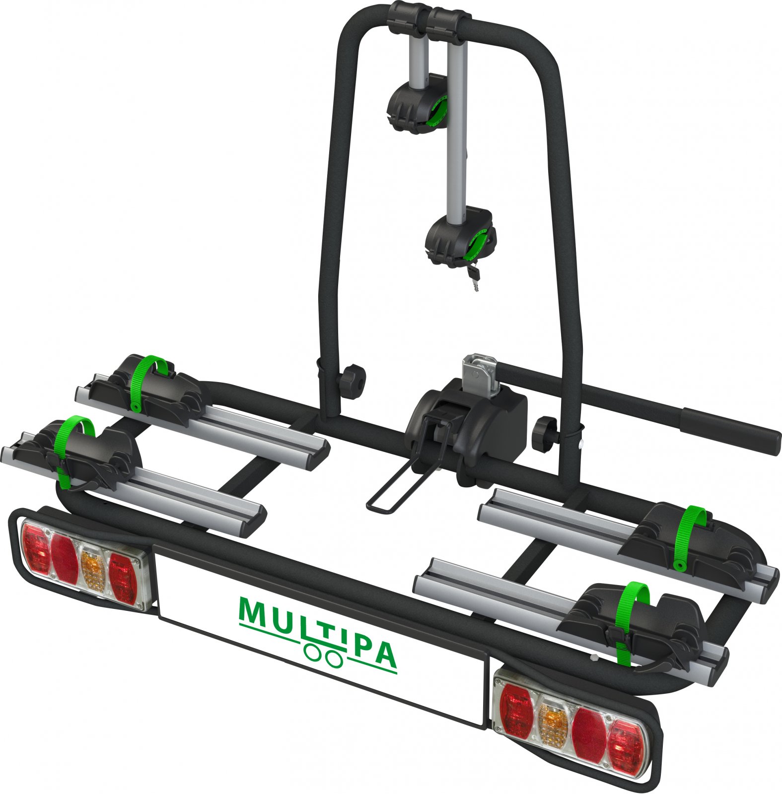 Nosič elektrokol na tažné zařízení sklopný pro 2 kola/elektro, MULTIPA