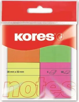 Samolepící bloček Čtyřbarevný samolepicí bloček Kores multicolor