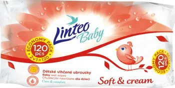 Dětský vlhčený ubrousek Linteo Baby soft & cream vlhčené ubrousky 120 ks