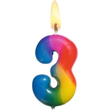 Svíčka Susycard Svíčka ve tvaru 3 (Herlitz)