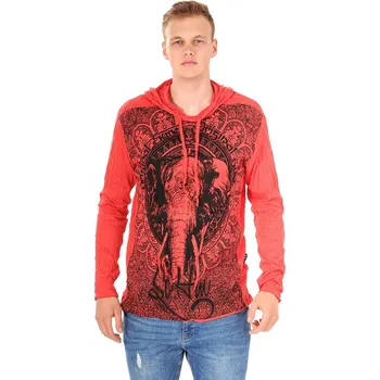 Pánská mikina Pánská mikina Sure s kapucí Slon červená L