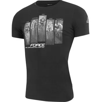 Pánské tričko FORCE Pánské tričko s krátkým rukávem Force WORLD, černé - XXXL