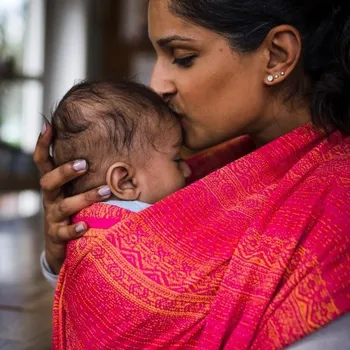 Šátek na nošení dítěte Didymos Ada pink Turmalin - délka 5,2m (vel 7)