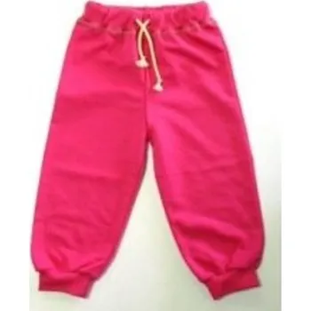 Dívčí legíny Dívčí růžové tepláky Santi s manžetou a dvěma kapsami - 110