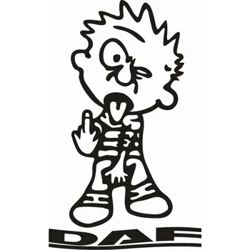 Samolepicí dekorace na vozidlo samolepka Dekor DAF 073, Vnější, 16 x 25 cm