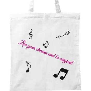 BIO plátěná taška s potiskem Live your dreams