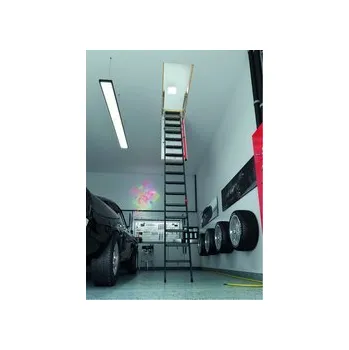Půdní schody kovové skládací extra dlouhé FAKROLMP 60 x 144/366