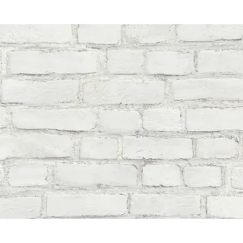Tapeta Vliesová tapeta Cihly bílé šedé 374142 / Tapety na zeď 37414-2 New Studio 2.0 (0,53 x 10,05 m) A.S.Création