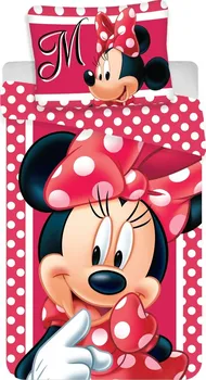 Ložní povlečení Jerry Fabrics Minnie dots 140 x 200, 70 x 90 cm zipový uzávěr