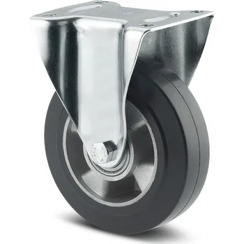 Pojezdové kolečko Tente Hliníkové kolečko s černou gumovou obručí 125 mm, pevné