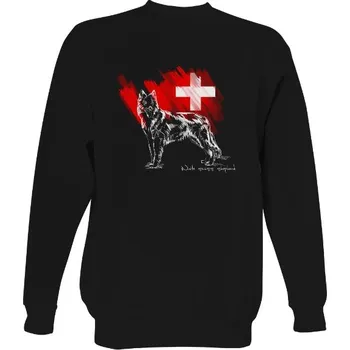 Pánská mikina Mikina bez kapuce Unisex s potiskem White swiss shepherd pánské