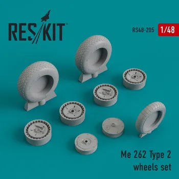 Plastikový model Reskit 1/48 Messerschmitt Me-262A wheels - type 2