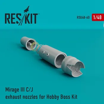 Plastikový model Reskit 1/48 Mirage III C/J exhaust nozzles (HOBBYB)