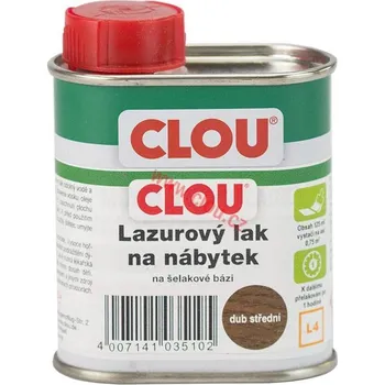 Lak na dřevo Clou L4 LASUR- LACK ( Šelaková lazura) 125ml Odstín: Ořech tmavý