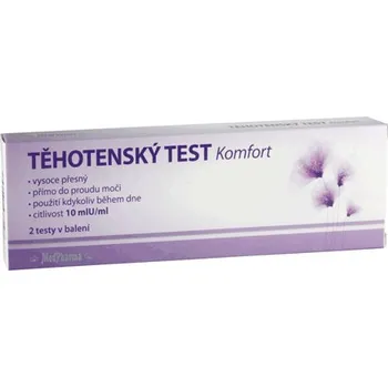 Diagnostický test Medpharma Komfort těhotenský test 10 mlU/ml 2 ks