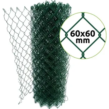 Pletivo Čtyřhranné pletivo ZnPVC 60x60mm 1mx25m zelená