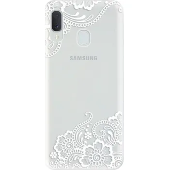 Pouzdro na mobilní telefon Odolné silikonové pouzdro iSaprio - White Lace 02 - Samsung Galaxy A20e