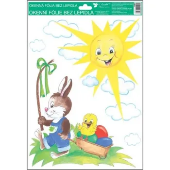 Okenní dekorace Okenní fólie rohová tradiční velikonoční motivy 33,5 x 25,5 cm obrázek 1