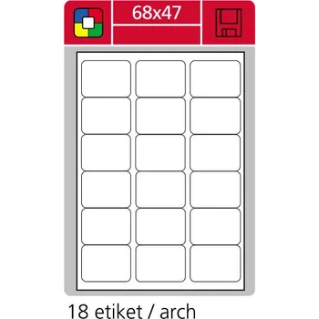 Samolepící etiketa Samolepící etikety A4 SK LABEL 68 x 47 mm, 100 archů, modré