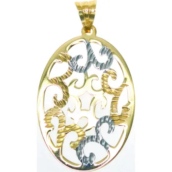 Souprava šperků zlatý přívěšek ovál OLI1701002187393