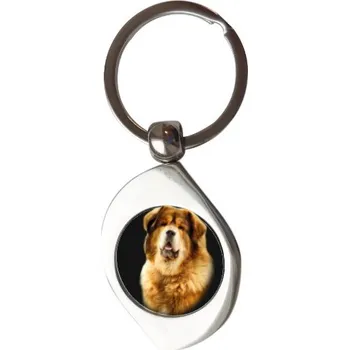 Přívěsek na klíče kolečko s potiskem Tibetská doga