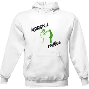 Pánská mikina Pánská mikina s kapucí s potiskem KORONA POSITIVE pánské
