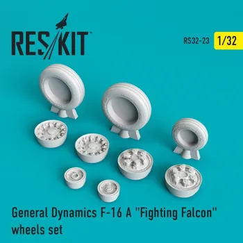 Plastikový model Reskit 1/32 F-16 (A) 'Fighting Falcon' wheels (HAS/REV)