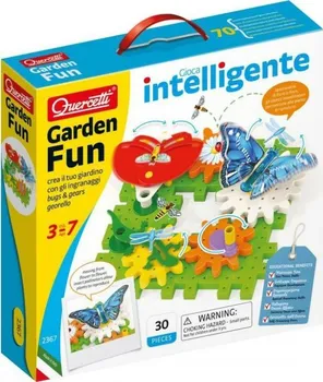 ostatní stavebnice Quercetti Garden Fun Georello Bugs & Gears převodová stavebnice zahrádky 30 dílků