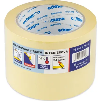 Páska maskovací 75mm x 50m, krepová Colltape Italy