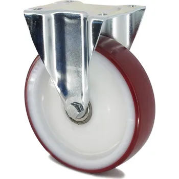 Pojezdové kolečko Tente Kolečko s červenou polyuretanovou obručí 200 mm,pevné