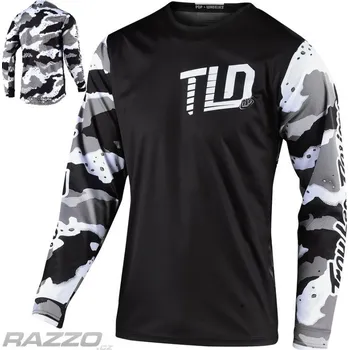 cyklistický dres Pánský dres TroyLeeDesigns GP Jersey Camo White Black 2020 XL