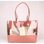 Růžová velká průhledná kabelka na rameno+kabelka etue David Jones 62682