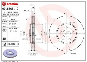 Brzdový kotouč Brembo 09.8665.11