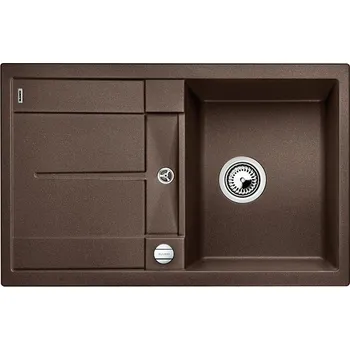 Granitový dřez Granitový dřez Blanco METRA 45 S Káva 515038 + Sanitární silikon + Designové masivní dřevěné krájecí prkénko z akácie