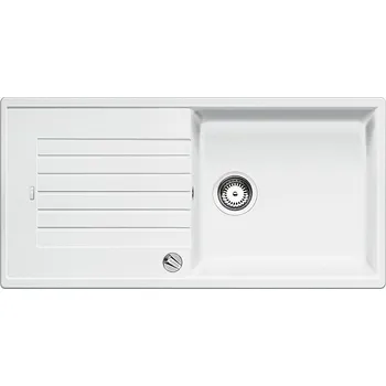 Granitový dřez Granitový dřez Blanco ZIA XL 6 S Bílá 517561 + Sanitární silikon + Designové masivní dřevěné krájecí prkénko z akácie