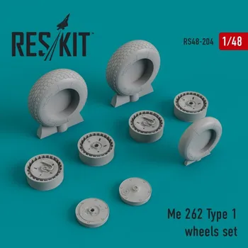 Plastikový model Reskit 1/48 Messerschmitt Me-262A wheels - type 1