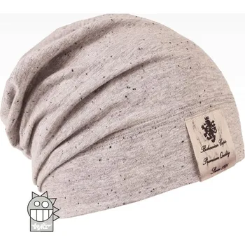 Čepice DRÁČE čepice Pastels 19 šedý melír převis homeless velikost čepic: 46-48cm