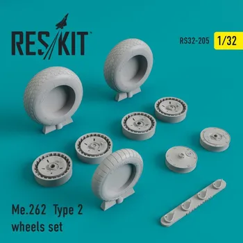 Plastikový model Reskit 1/32 Me-262 wheels type 2 (HAS/REV/TRUMP)