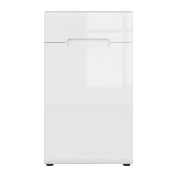 Komoda AZTECA TRIO komoda KOM1D1S/10/6 bílá/bílý lesk