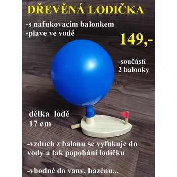 Hračka pro nejmenší Dřevěná lodička