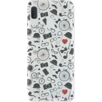 Pouzdro na mobilní telefon Odolné silikonové pouzdro iSaprio - Vintage Pattern 01 - black - Samsung Galaxy A20e