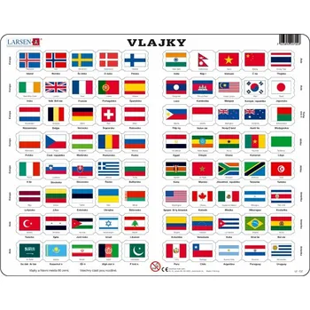 Puzzle Larsen Vlajky světa 80 dílků