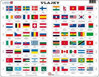 Puzzle Larsen Vlajky světa 80 dílků