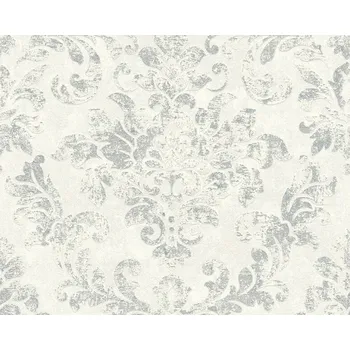 Tapeta A.S. Création New Studio 2.0 37413-4 šedá, metalická, stříbrná, bílá 0,53 x 10,05 m