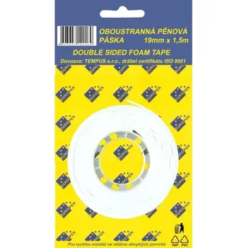 Lepicí páska pěnová, oboustranná, 19 mm x 15 m