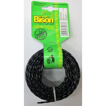 Bison SILENT BLACK (černá)- čtyřhranný točený profil 2,4mm 15m (733)