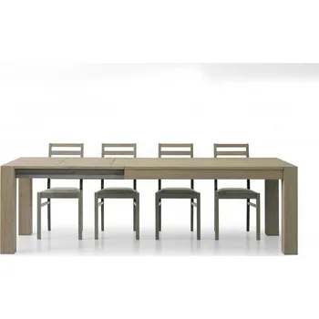 Jídelní stůl Jídelní stůl dub rýhovaný, barva sépiová - rozkládací 180x90