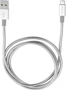 Datový kabel Verbatim Sync & Charge Mirco USB 100 cm stříbrný